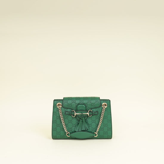 Gucci Green GG Guccissima Emily Small Shoulder Bag