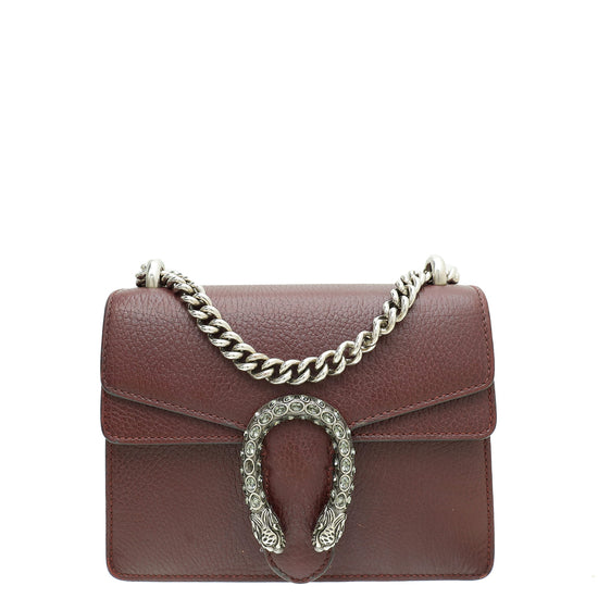Gucci Burgundy Dionysus Mini Chain Shoulder Bag