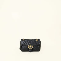 Gucci Black GG Marmont Medium Shoulder Bag