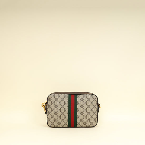 Gucci Ebony GG Supreme Ophidia Small Crossbody Bag-Gucci-THE CLOSET