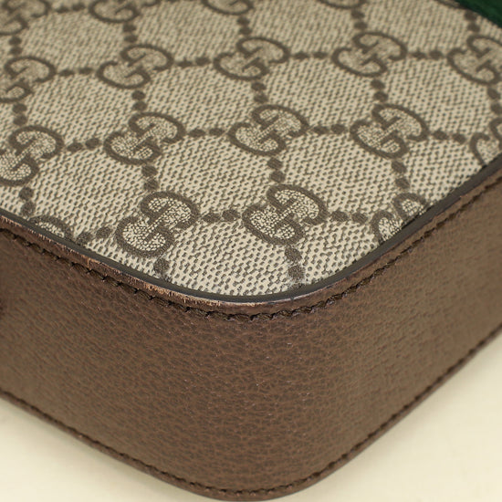 Gucci Ebony GG Supreme Ophidia Small Crossbody Bag-Gucci-THE CLOSET