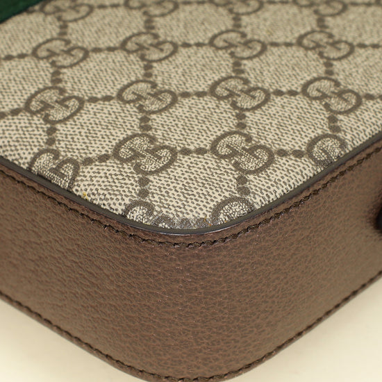 Gucci Ebony GG Supreme Ophidia Small Crossbody Bag-Gucci-THE CLOSET