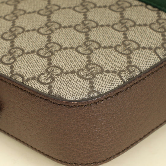 Gucci Ebony GG Supreme Ophidia Small Crossbody Bag-Gucci-THE CLOSET