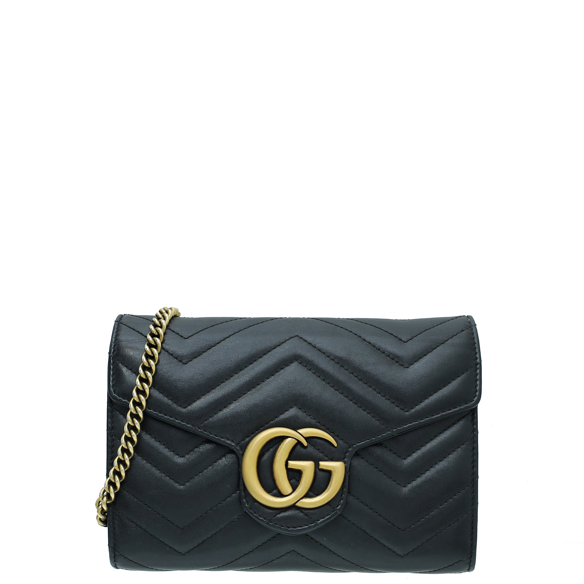 Gucci Black GG Marmont Mini Shoulder Bag-Gucci-THE CLOSET