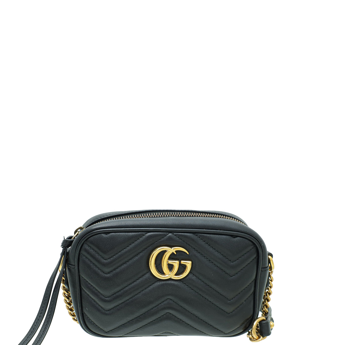 Gucci Black GG Marmont Mini Camera Bag