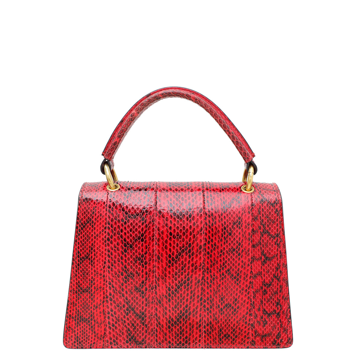 Gucci Red Aged Python Queen Margaret Top Handle Bag