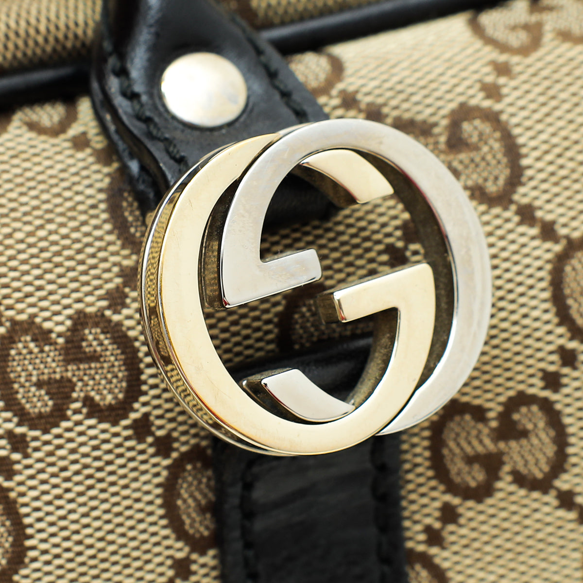 Gucci Bicolor Interlocking G Shoulder Bag