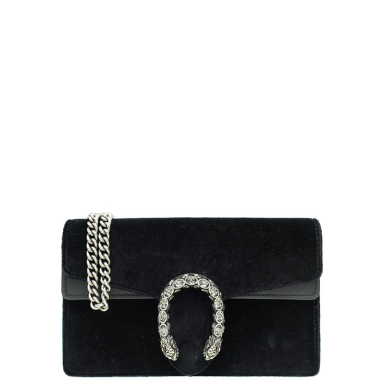Gucci Black Velvet Super Mini Dionysus Bag