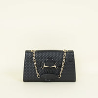 Gucci Black Microguccissima Emily Medium Bag