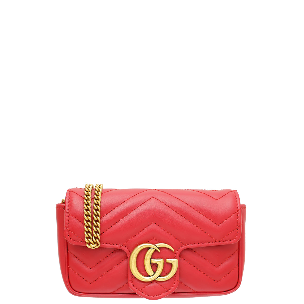 Gucci Red GG Marmont Super Mini Bag-Gucci-THE CLOSET