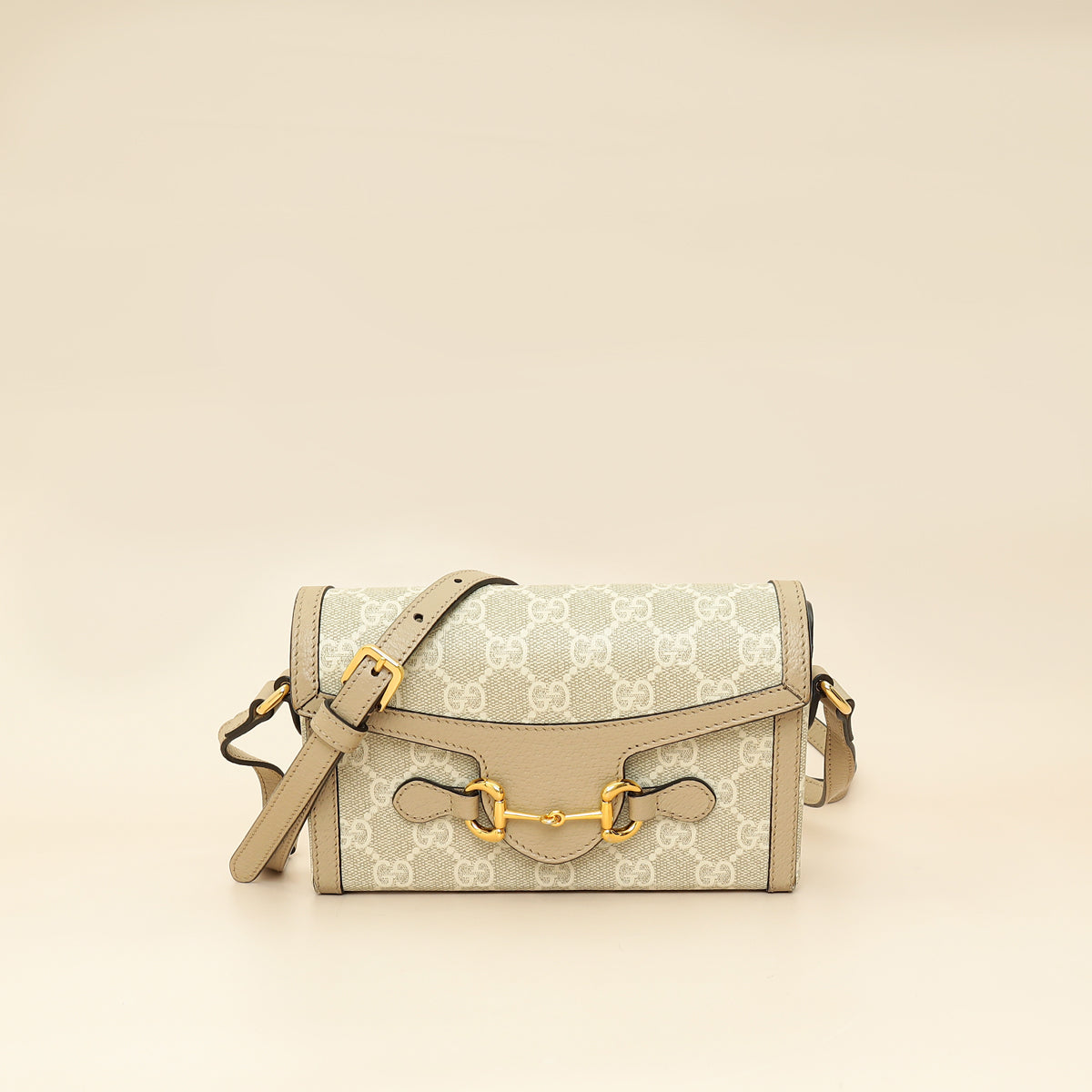 Gucci Bicolor GG Supreme Horsebit 1955 Mini Bag-Gucci-THE CLOSET
