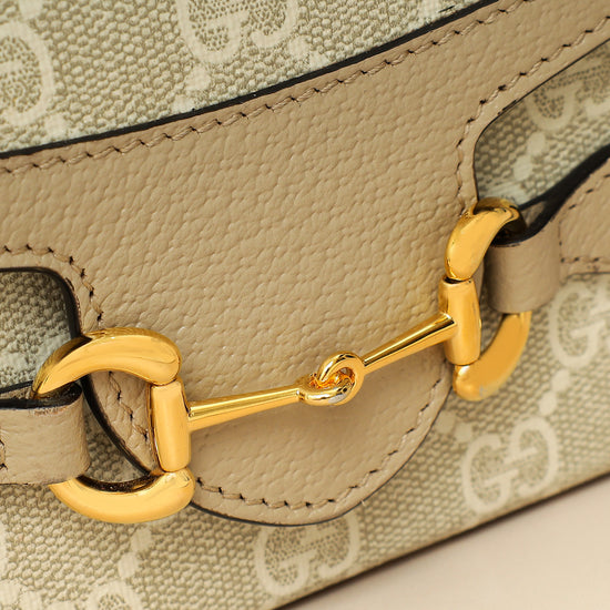 Gucci Bicolor GG Supreme Horsebit 1955 Mini Bag-Gucci-THE CLOSET