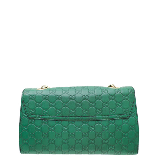 Gucci Green GG Guccissima Emily Medium Bag