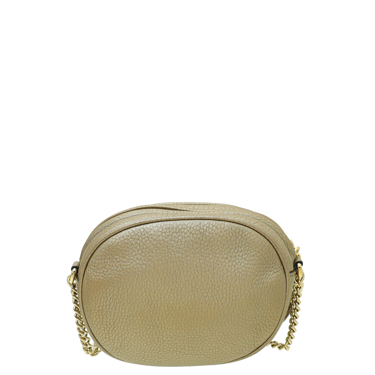 Gucci Metallic Champagne Soho Tassel Mini Chain Bag-Gucci-THE CLOSET