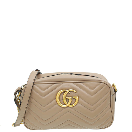 Gucci Dusty Pink GG Marmont Matelasse Camera Bag