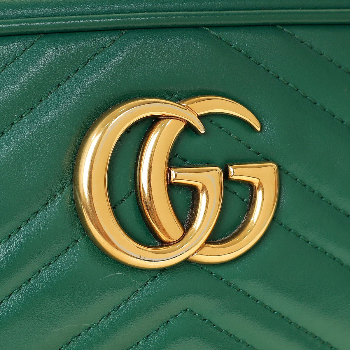Gucci Green GG Marmont Camera Small Bag
