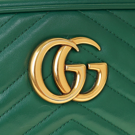 Gucci Green GG Marmont Camera Small Bag