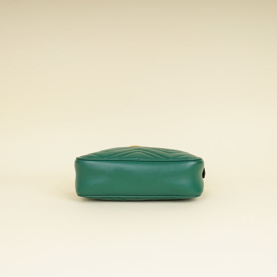 Gucci Green GG Marmont Camera Small Bag