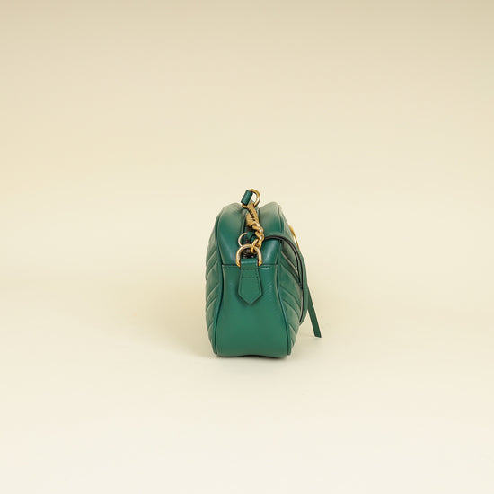 Gucci Green GG Marmont Camera Small Bag