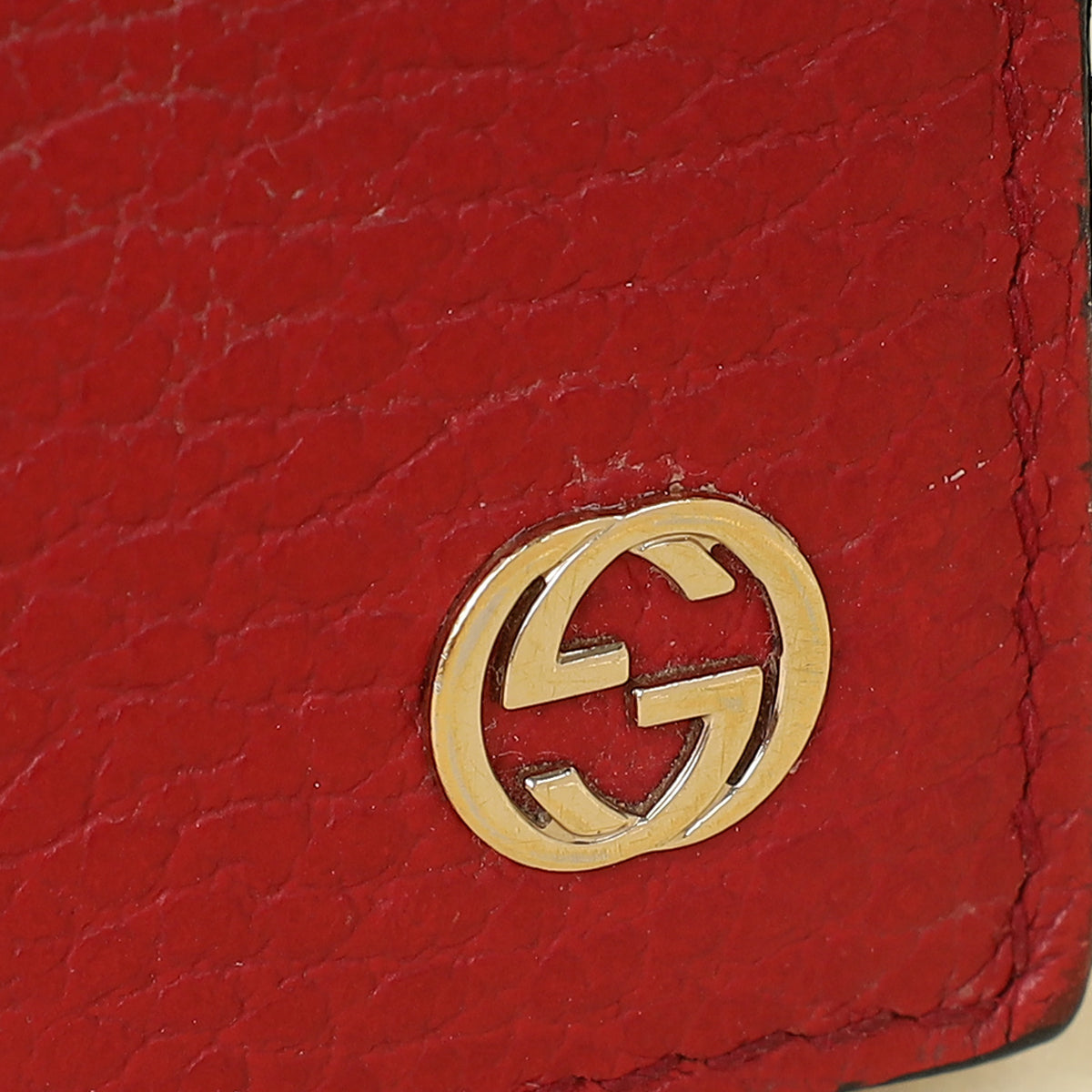 Gucci Red Interlocking G Wallet on Chain