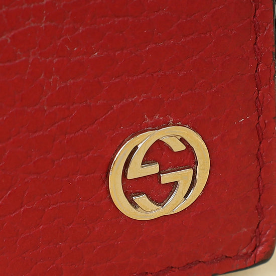 Gucci Red Interlocking G Wallet on Chain