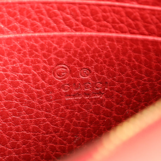 Gucci Red Interlocking G Wallet on Chain