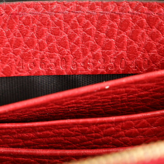 Gucci Red Interlocking G Wallet on Chain