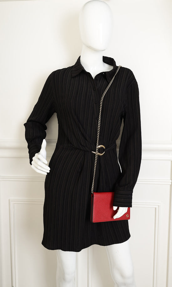 Gucci Red Interlocking G Wallet on Chain