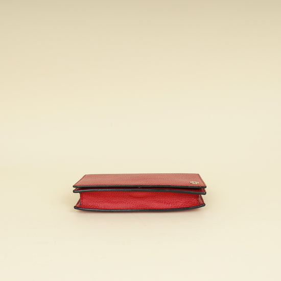 Gucci Red Interlocking G Wallet on Chain