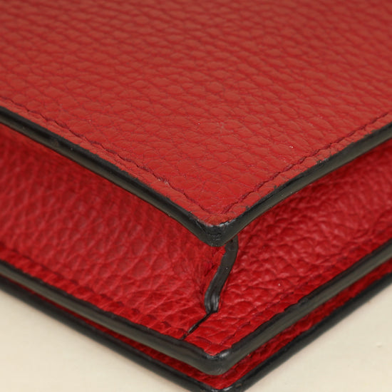 Gucci Red Interlocking G Wallet on Chain