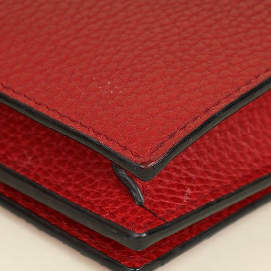 Gucci Red Interlocking G Wallet on Chain
