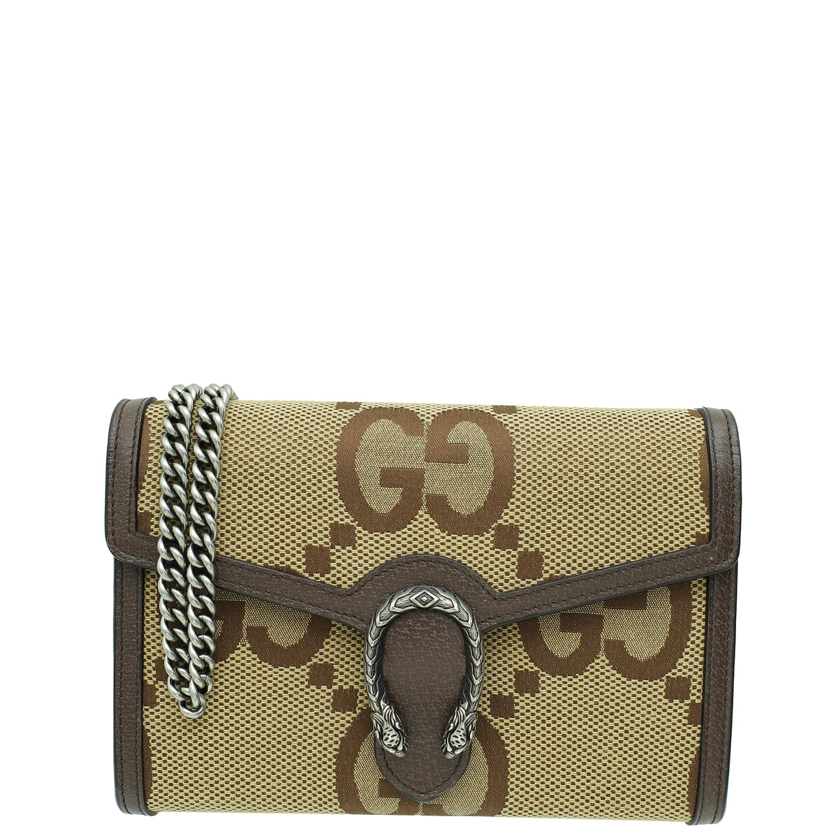 Gucci Ebony GG Jumbo Dionysus Mini Chain Wallet-Gucci-THE CLOSET