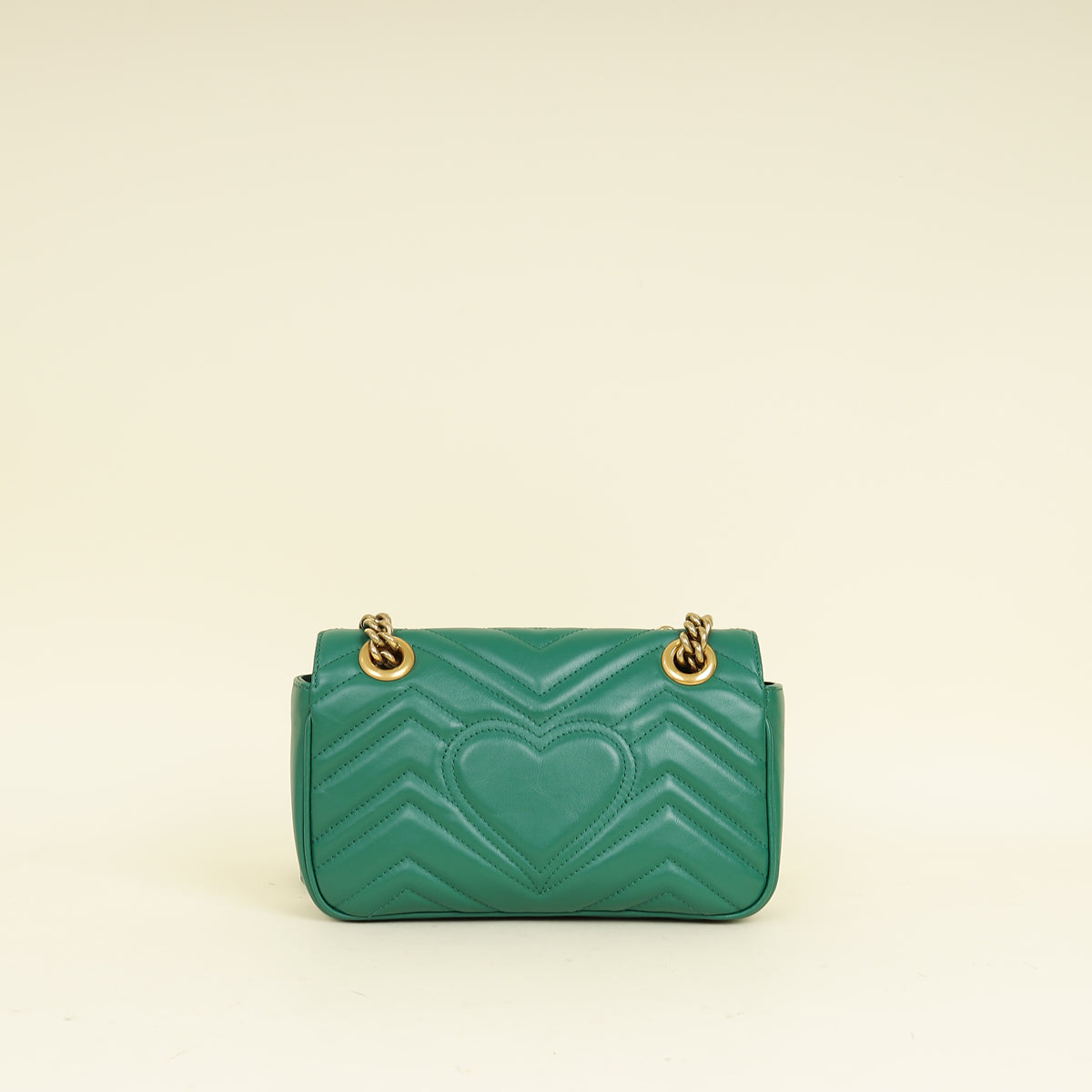 Gucci Green GG Marmont Matelasse Small Shoulder Bag