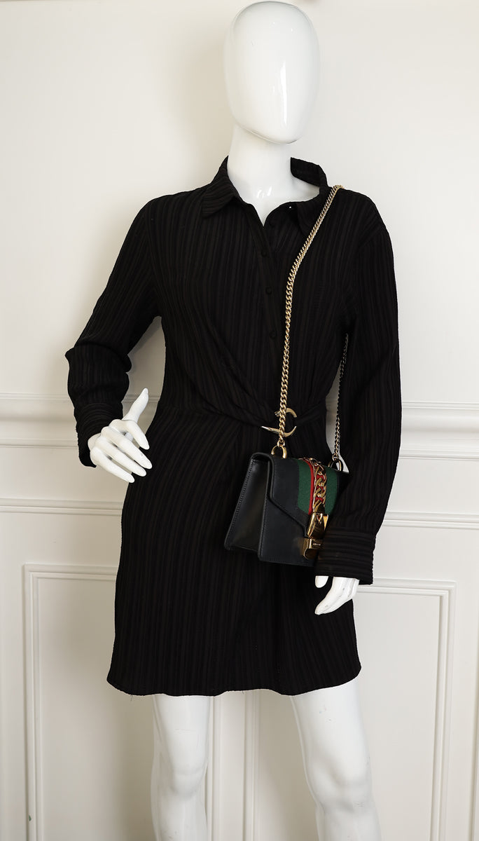 Gucci Black Sylvie Mini Bag-Gucci-THE CLOSET