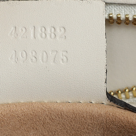 Gucci White Sylvie Small Flap Shoulder Bag