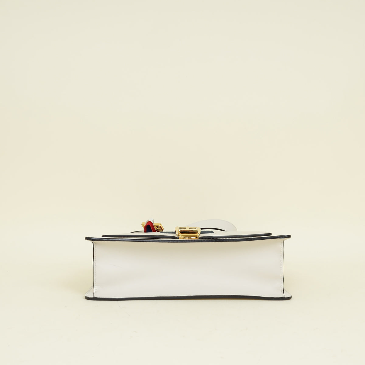 Gucci White Sylvie Small Flap Shoulder Bag