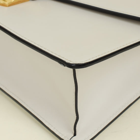 Gucci White Sylvie Small Flap Shoulder Bag