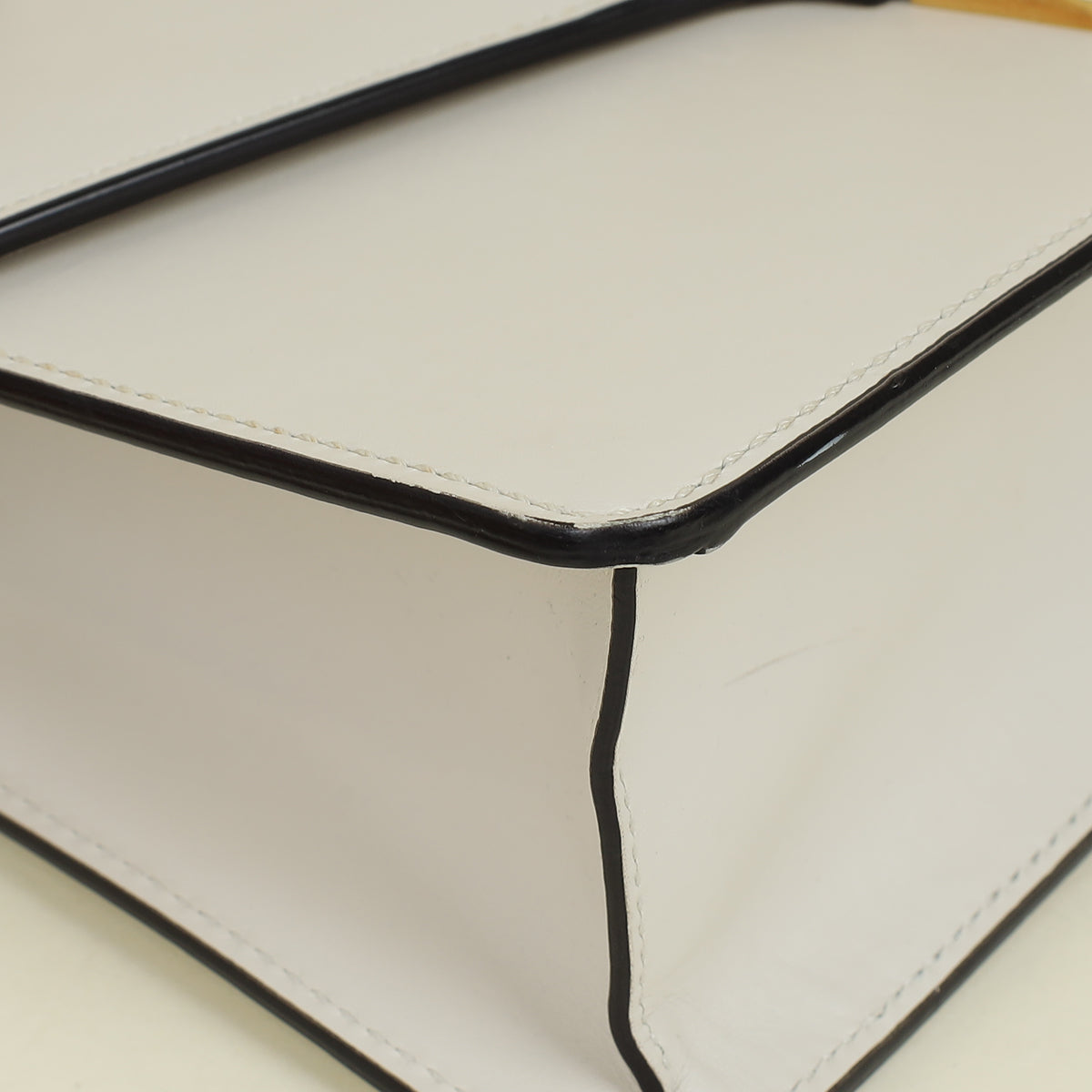 Gucci White Sylvie Small Flap Shoulder Bag