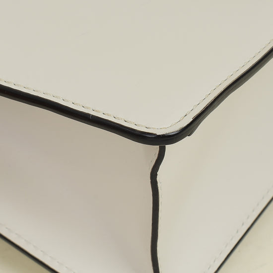 Gucci White Sylvie Small Flap Shoulder Bag
