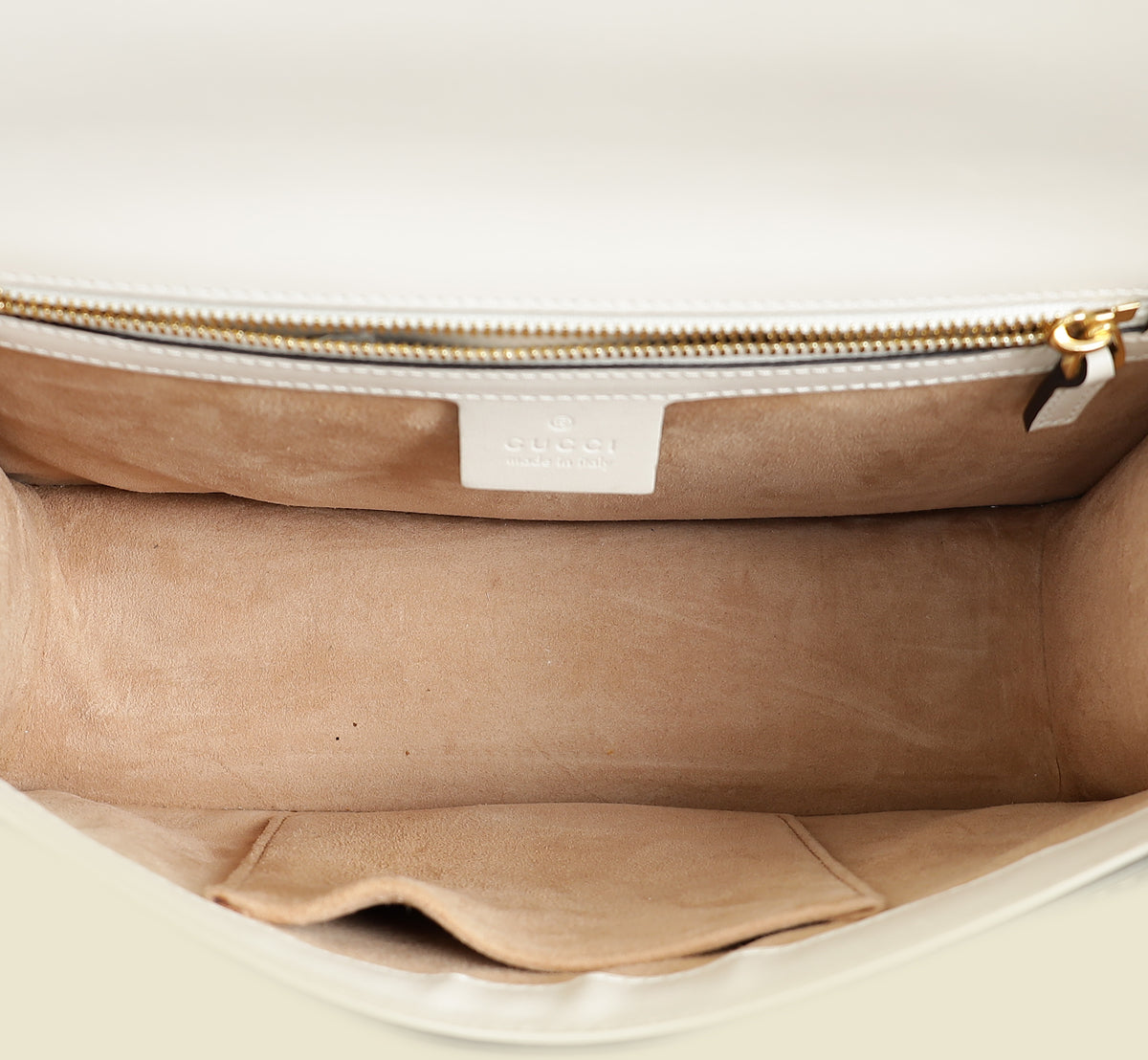 Gucci White Sylvie Small Flap Shoulder Bag