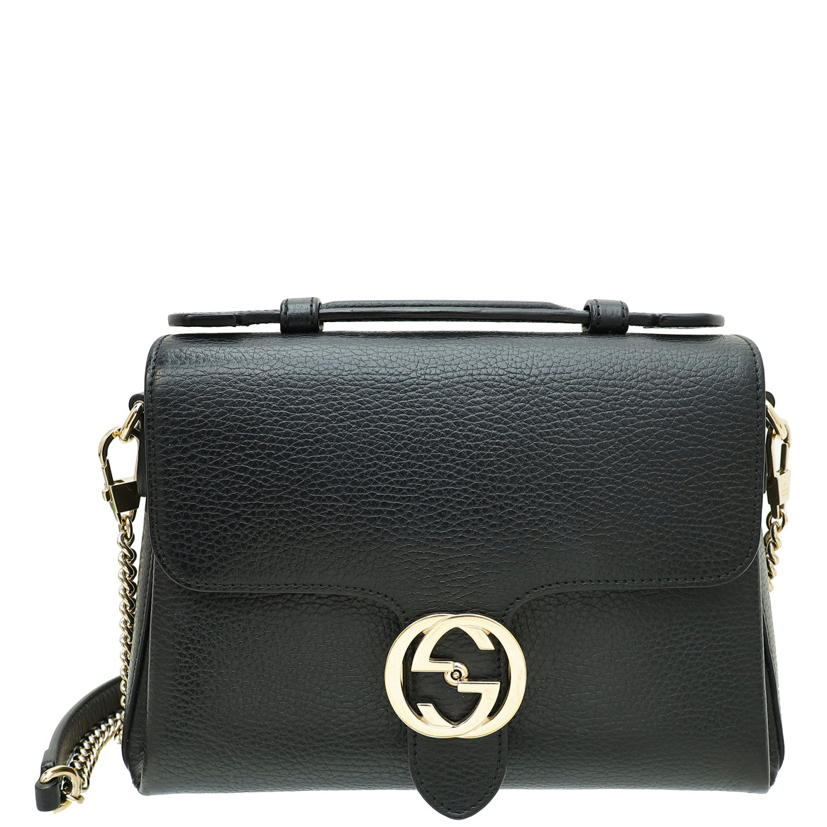 Gucci Black Interlocking G Top Handle Bag-Gucci-THE CLOSET
