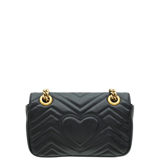 Gucci Black GG Marmont Mini Shoulder Bag