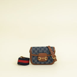 Gucci Bicolor GG Horsebit 1955 Mini Crossbody Bag