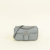 Gucci Grey GG Marmont Mix Quilt Small Shoulder Bag