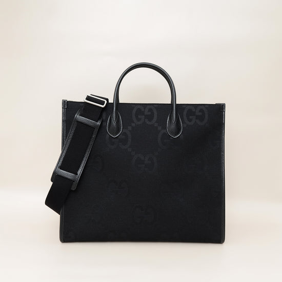 Gucci Black Jumbo GG Tote Bag