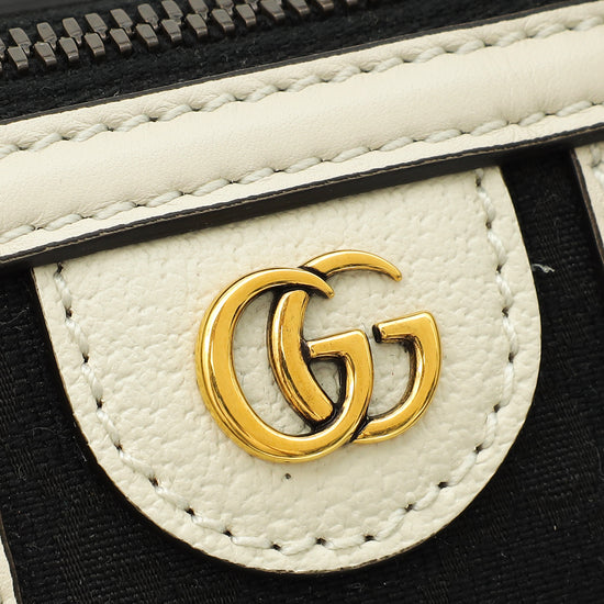 Gucci Bicolor Double G Bauletto Small Top Handle Bag