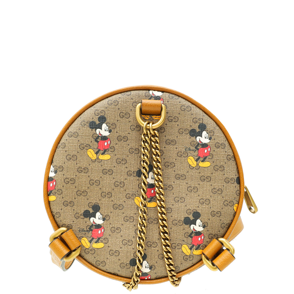 Gucci x Disney Beige Vintage GG Supreme Mickey Mouse Round Backpack Bag-Gucci-THE CLOSET