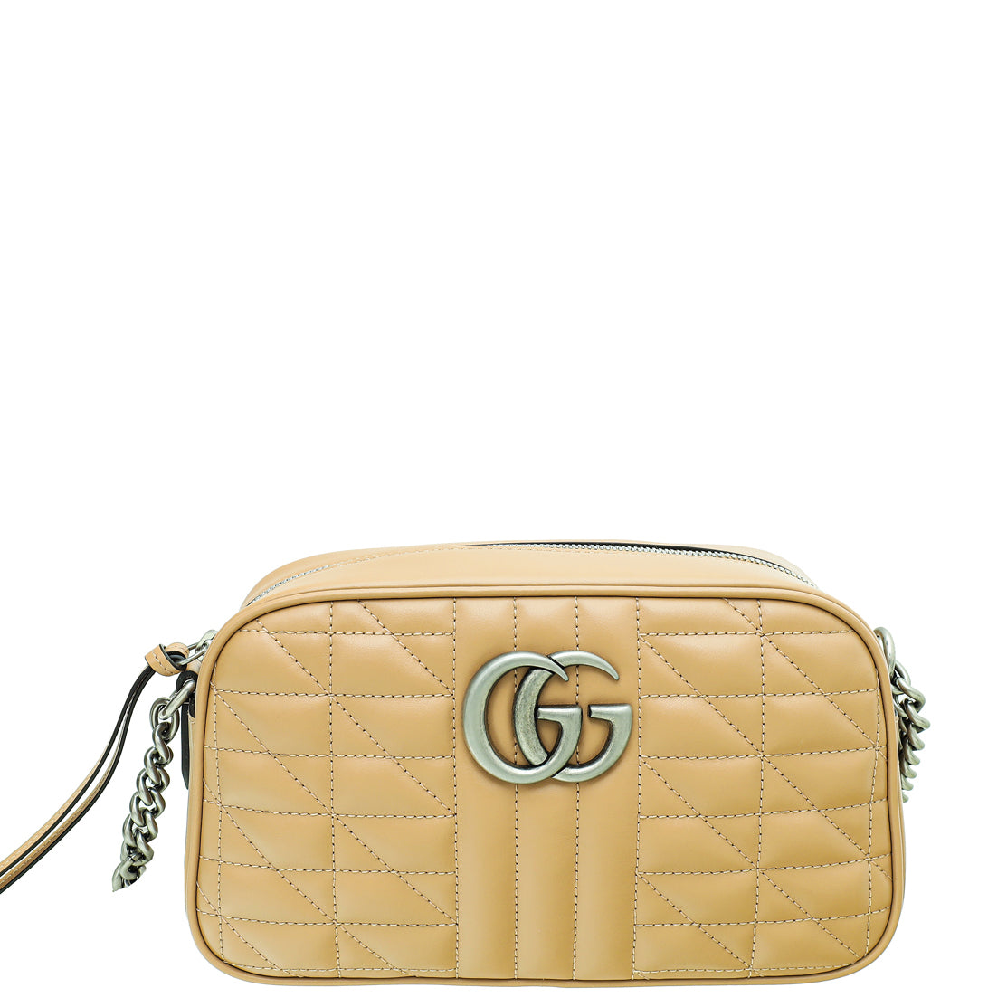 Gucci Rose Beige GG Marmont Matelassé Camera Small Shoulder Bag