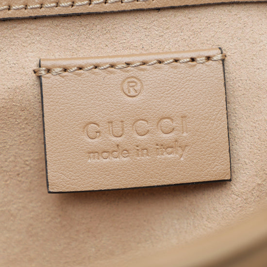 Gucci Rose Beige GG Marmont Matelasse Super Mini Bag