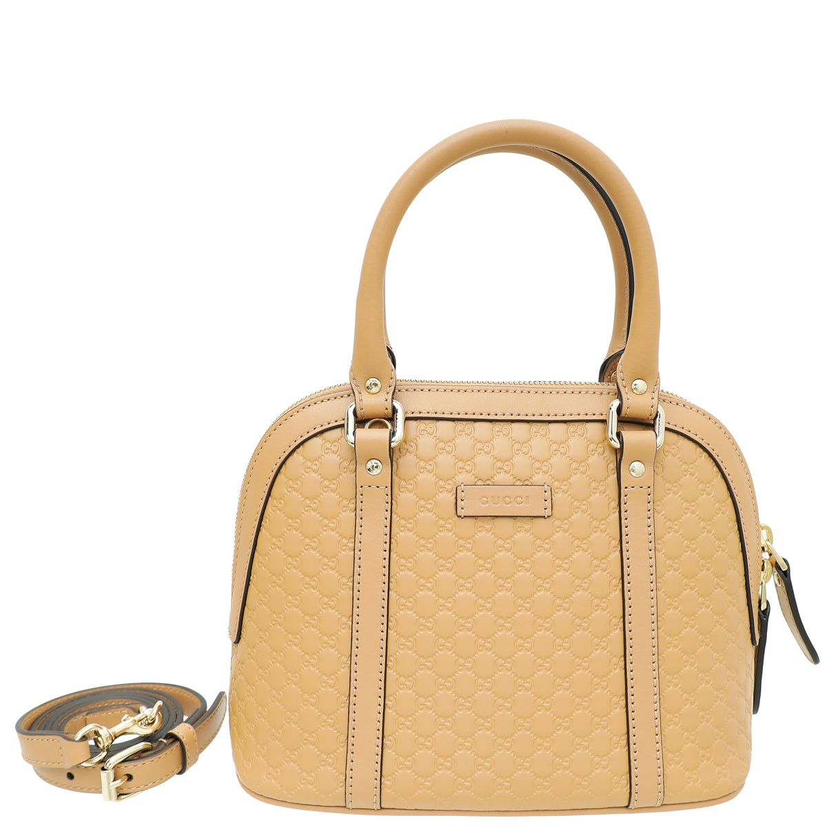 Gucci Beige GG Microguccissima Dome Satchel Mini Bag-Gucci-THE CLOSET